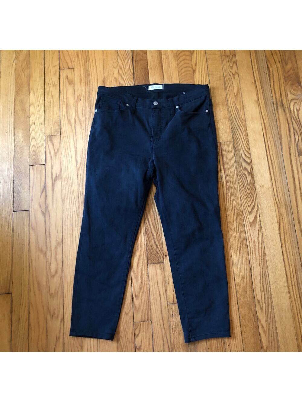 Madewell EUC Women's 9" High Rise Skinny Jeans Black Size 31